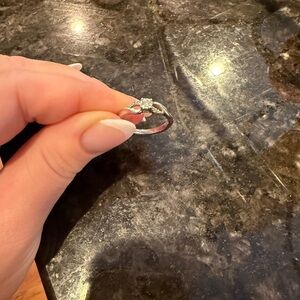 Kay Jewelers Elegant Silver Ring with Diamond Accent